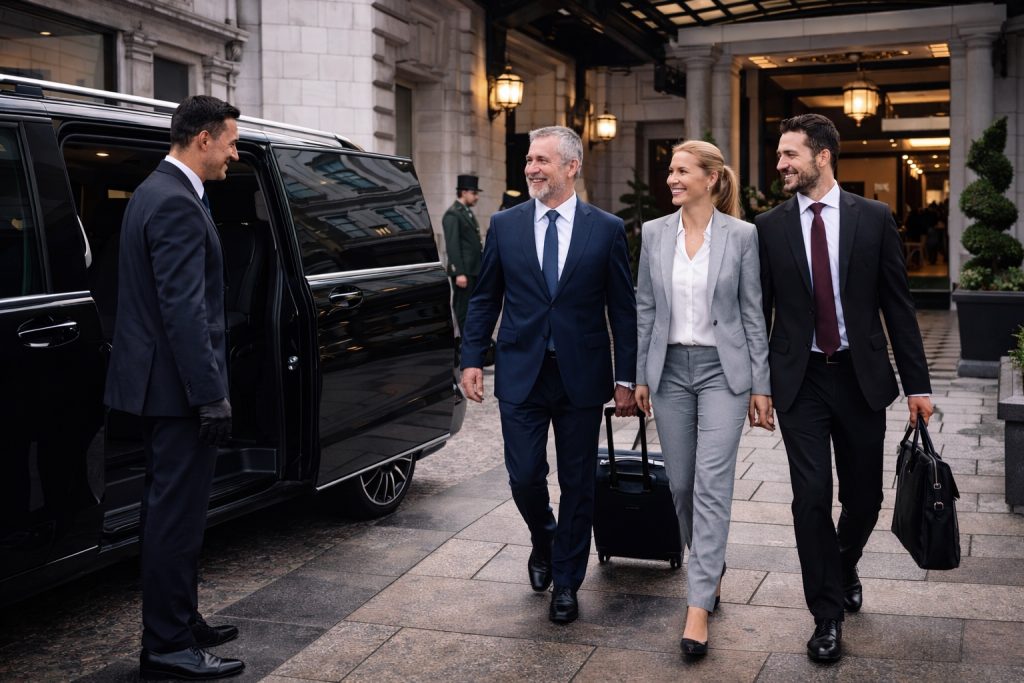 Executive Heathrow chauffeur service vehicle in London