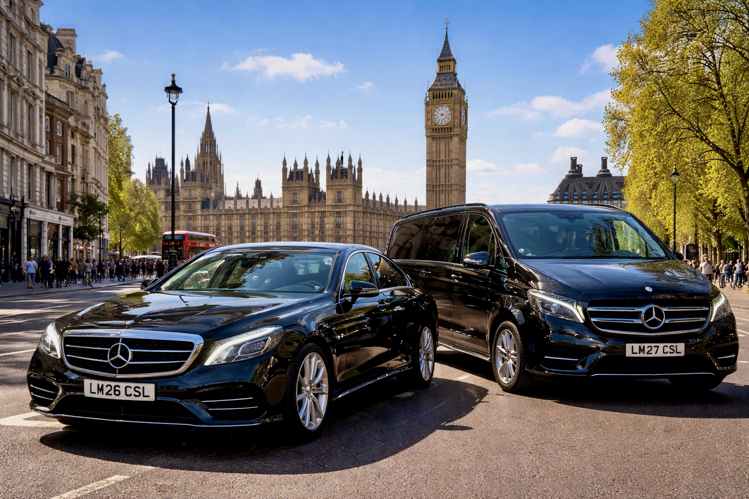Executive Heathrow chauffeur service vehicle in London